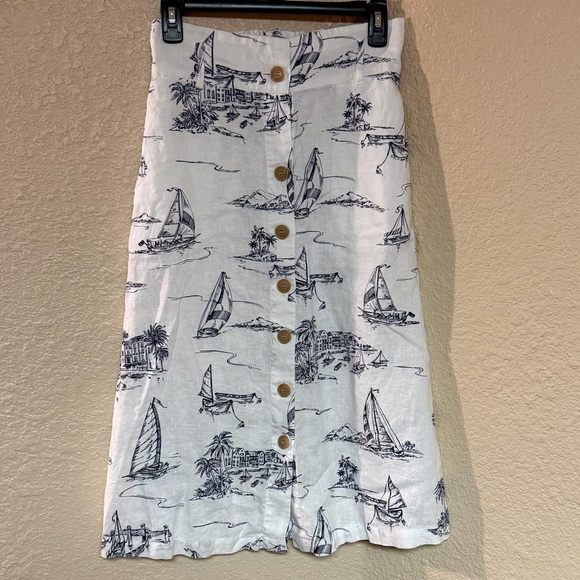 Cynthia Rowley Dresses & Skirts - 4/$15 Nautical Print Button-Down Skirt